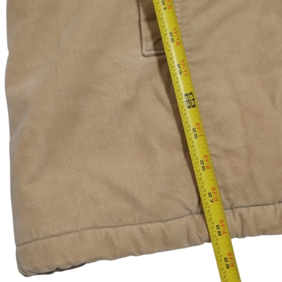 Abercrombie &Fitch Women's Vintage Sherpa Collar Coat Cotton Velvet Tan  Large - Picture 7 of 7